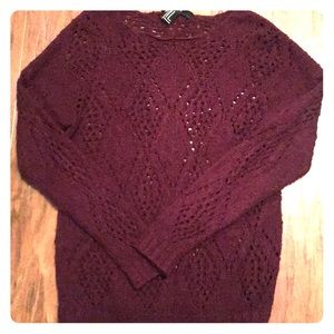 Plum crochet sweater!!